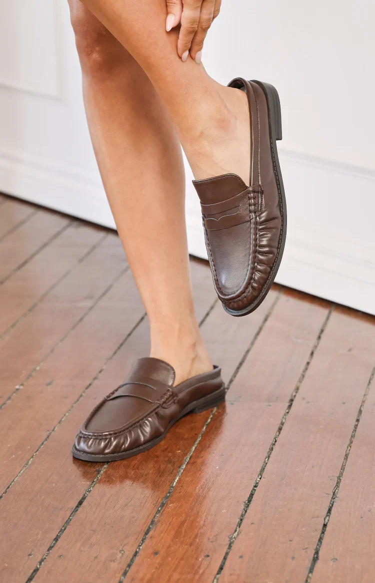 Etta Brown Slip On Loafers